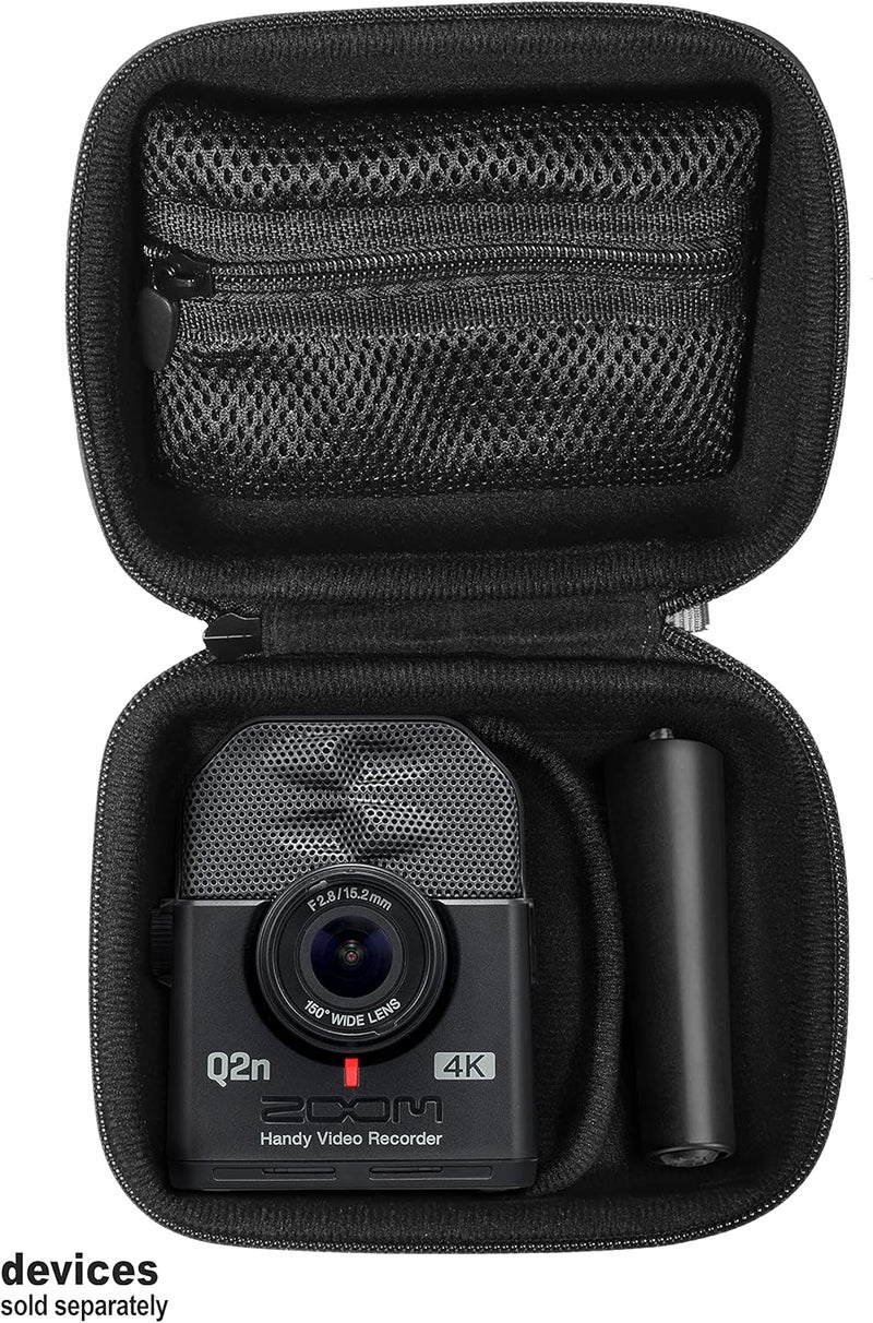 GETGEAR Case for Zoom Q2n-4K Handy Video Recorder and Zoom MA-2 Tripod, organizer for Q2n-4k/H2n recorder, tripod, cord, flash memory card and SSD, also fit for mini Trail Game Camera (Tweed) - Image 3